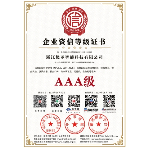 企業資信等級證書