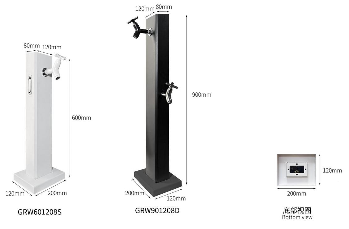 靠墻式戶外立柱水龍頭 GRW801208 參數(shù) 圖片